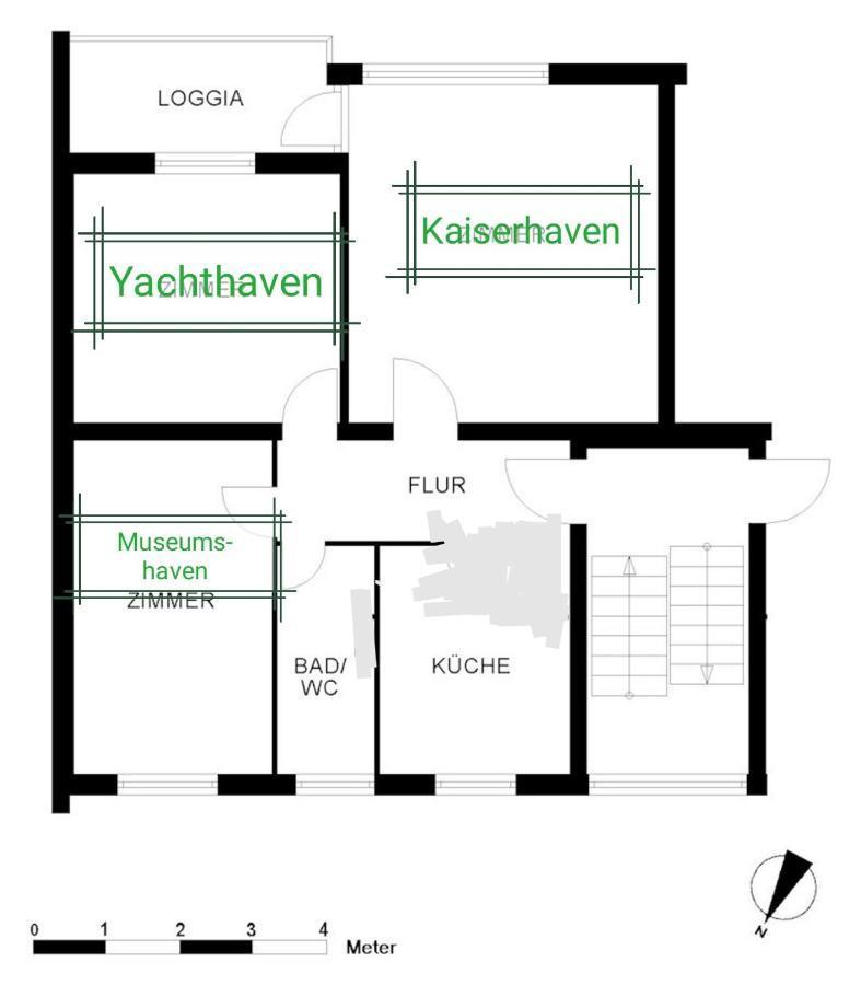 Ferienwohnung Breitschuhs Havenwelten Бремерхавен Екстериор снимка